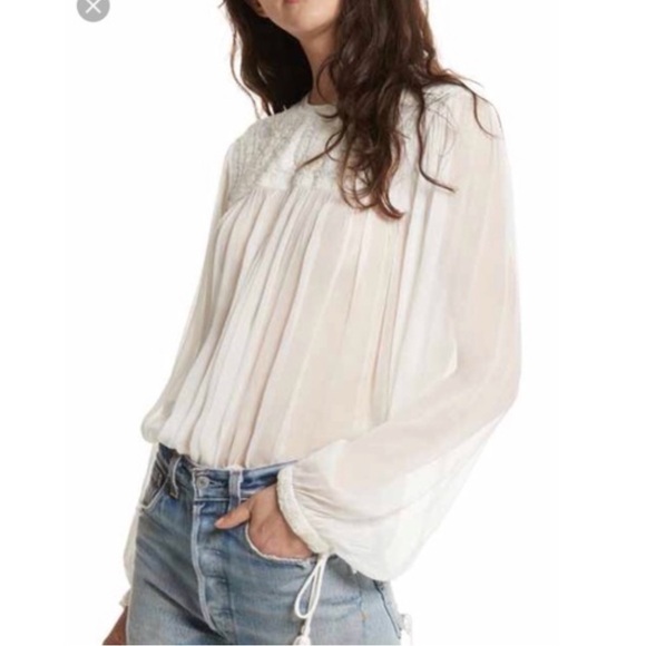 Free People Tops - Free people retro sheer blouse